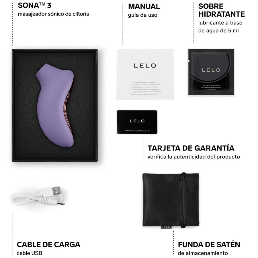 LELO - SONA 3 MASSAGGIATORE CLITORIDEO SONICO VIOLET DUSK