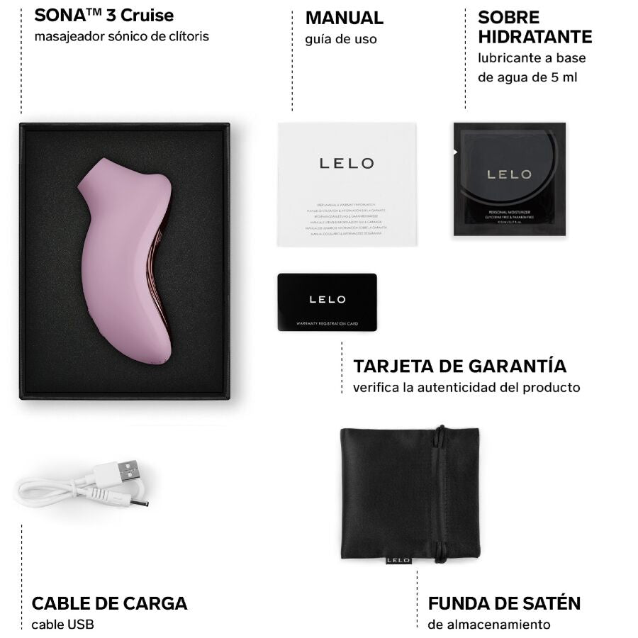 LELO - SONA 3 CRUISE MASSAGGIATORE CLITORIDEO SONICO ROSA CHIARO