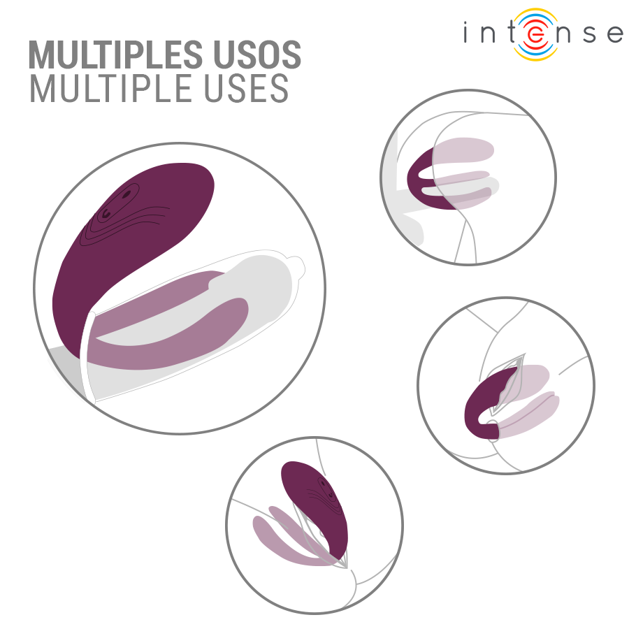 INTENSE - STIMOLATORE A MORSETTO CON VIBRAZIONE E TAPPING SANDRA CON TELECOMANDO