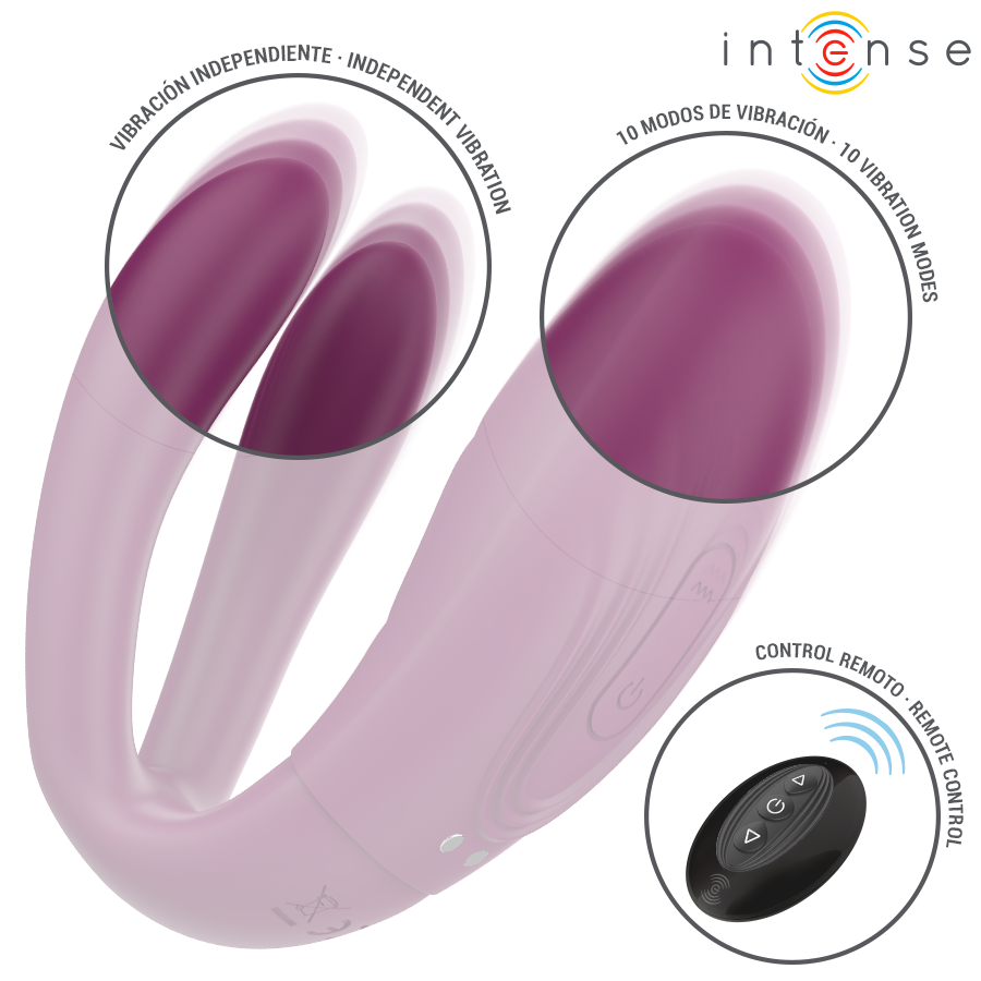 INTENSE - STIMOLATORE A MORSETTO CON VIBRAZIONE E TAPPING SANDRA CON TELECOMANDO